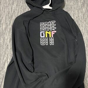 GeorgeNotFound Black Hoodie with GNF Logo